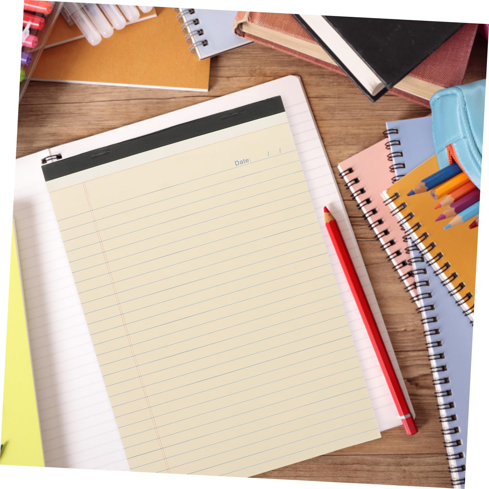Lurrose Blocco Note Tascabile A4 Strappabile, Comodo Quaderno di Appunti Formato A4, Blocco Note Fogli Facili da Staccare per Ufficio e Scuola, Set da 4 Pezzi senza Residui di Carta