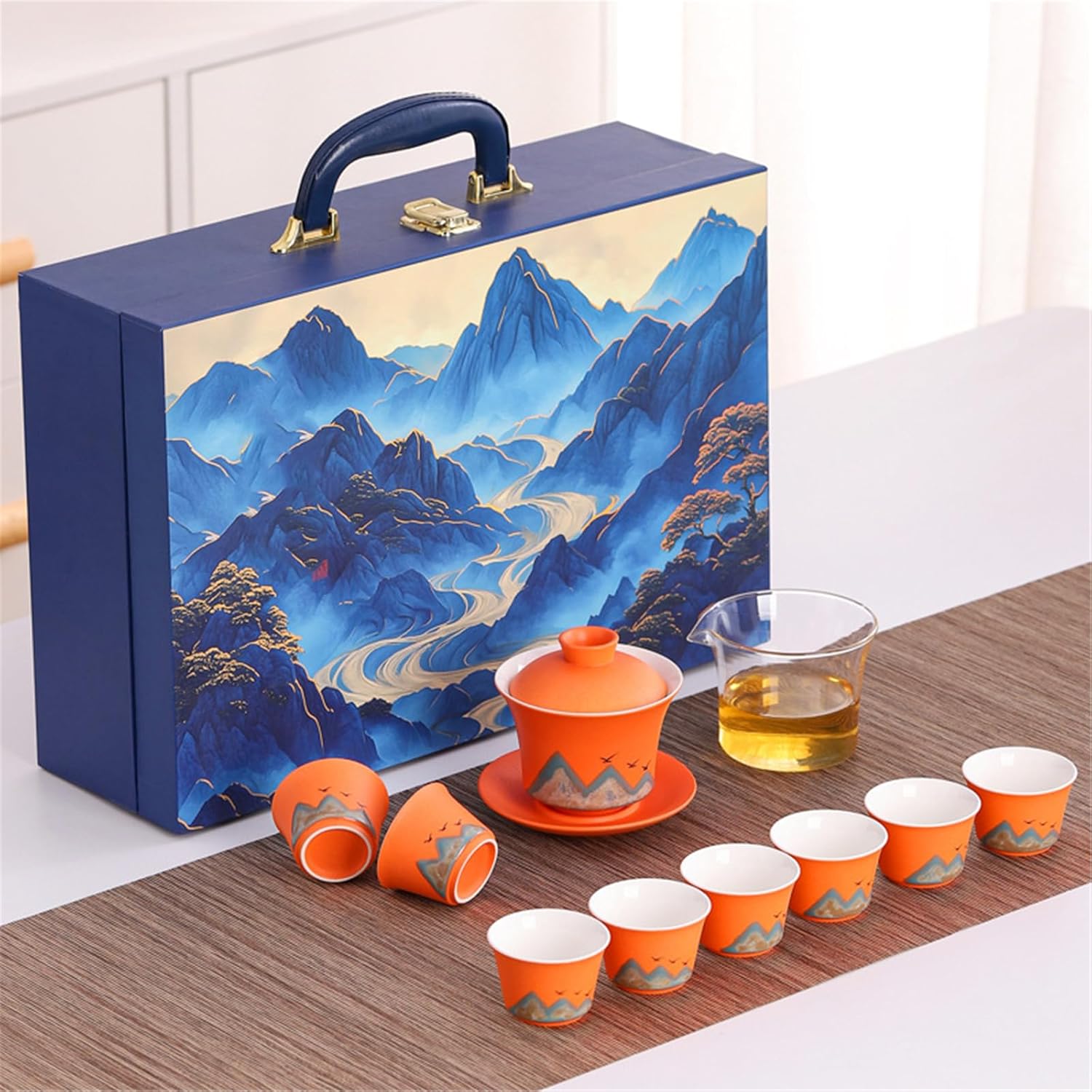 Ru Kiln Practical Tea Set - Ceramic Teapot and Cup Kit for Daily Brewing-set2