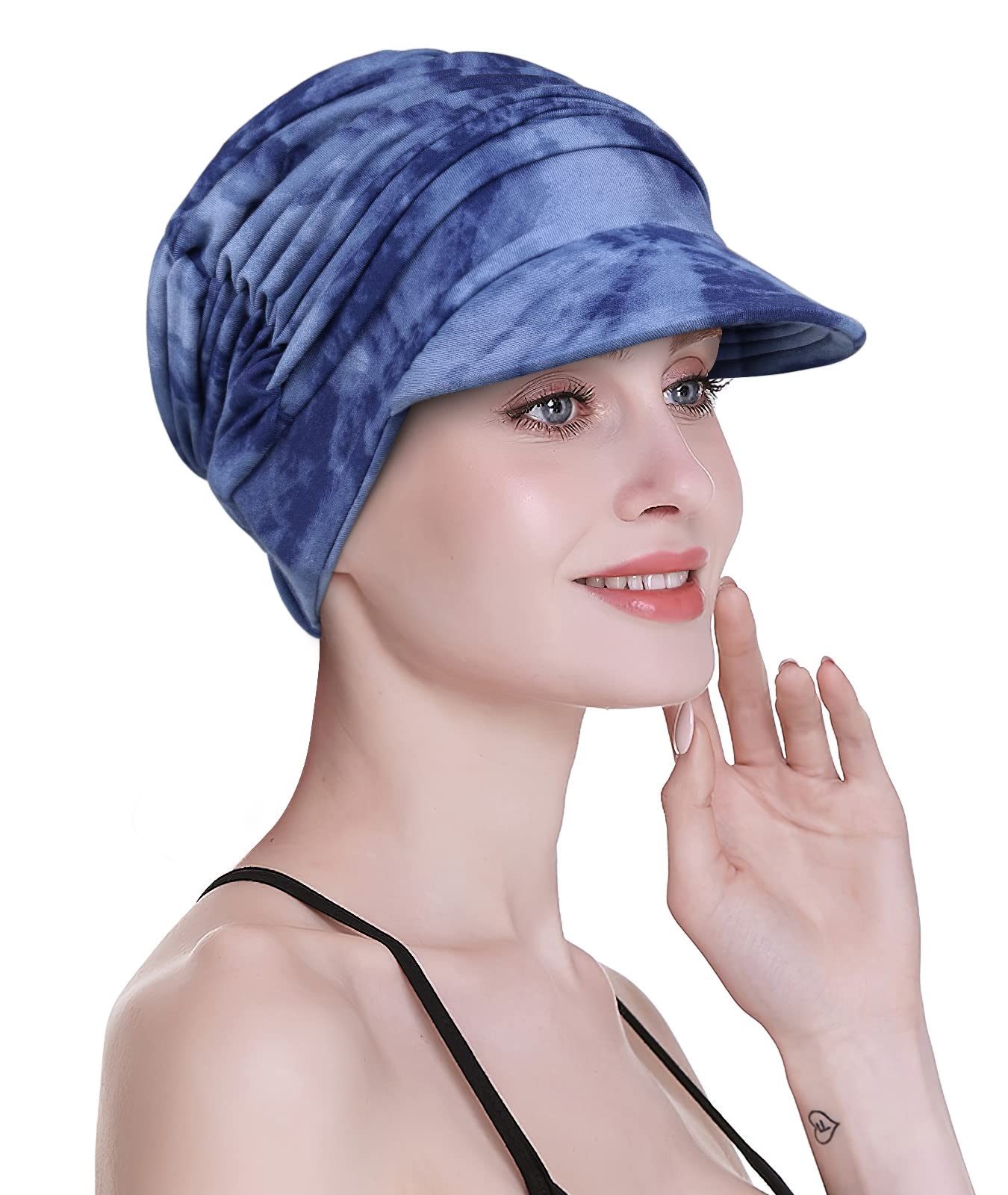 FocusCare Sciarpe morbide da Donna chemio, Tessuto di bambù, Cappellino da Baseball, Turbante per Perdita di Capelli