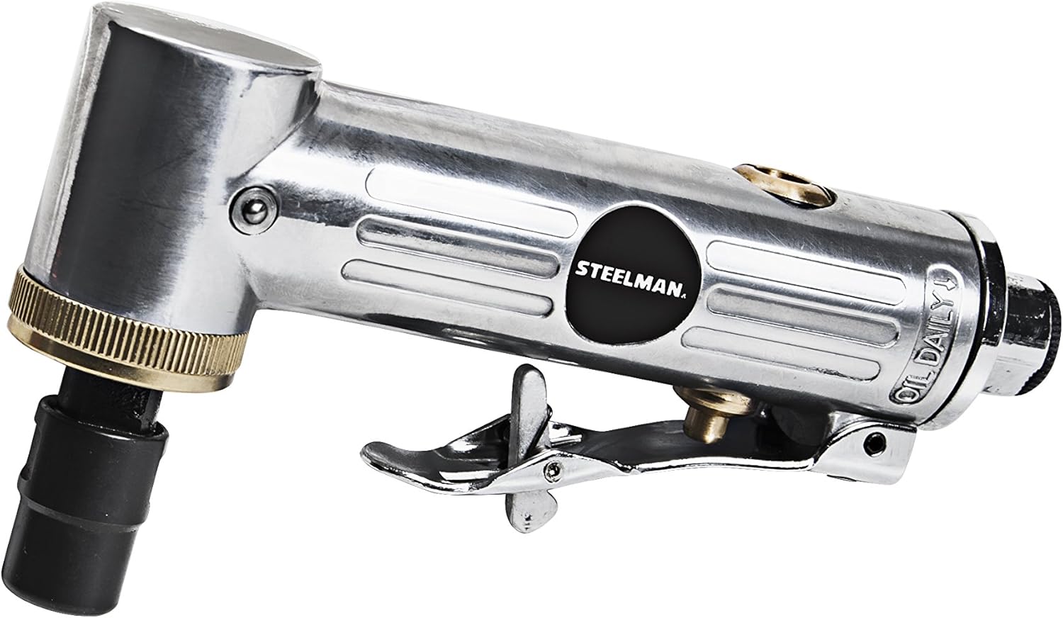 Steelman 1/4-inch Angle Air Die Grinder, Heavy-Duty Full Ball Bearing Construction, 0.5 HP Motor, Lock-Off Throttle