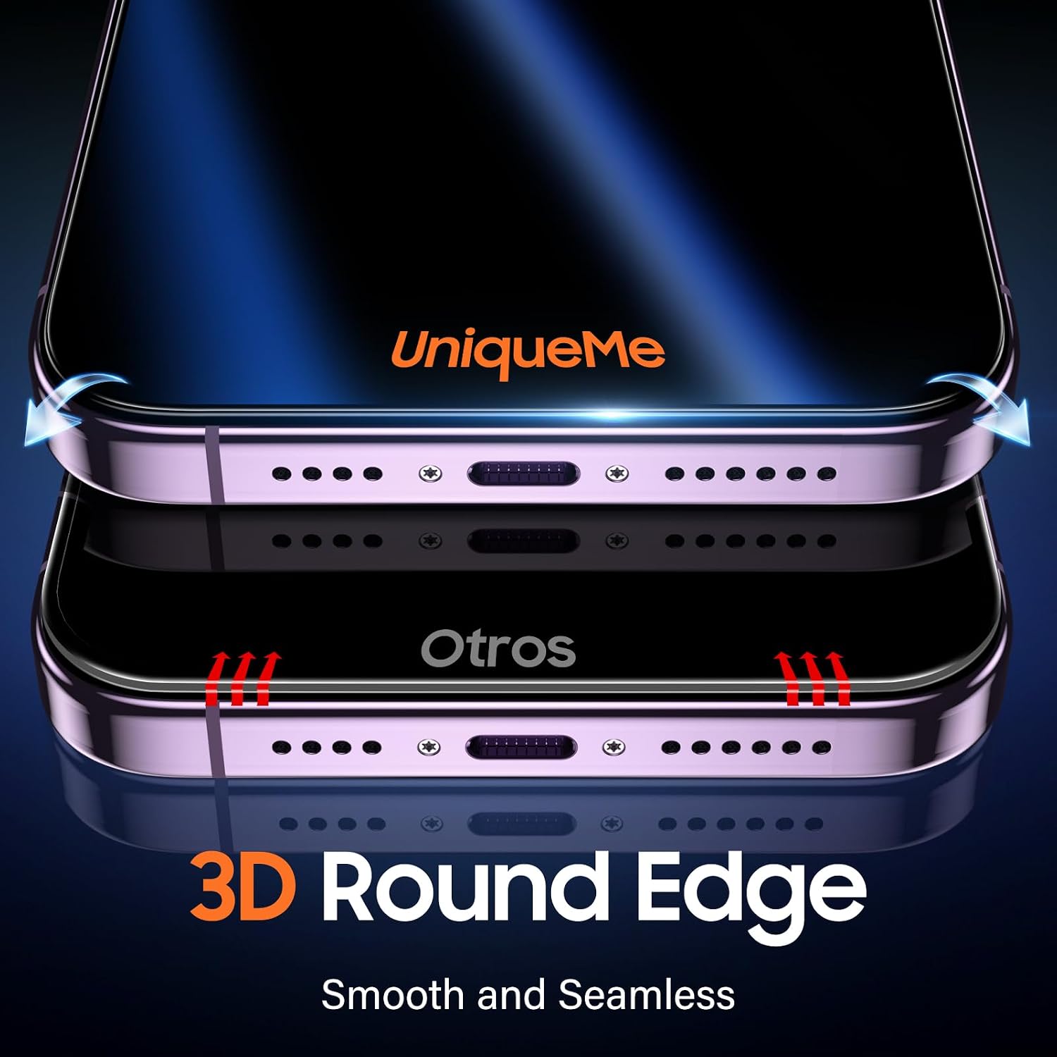 UniqueMe 2 Pack for iPhone 14 Pro Max Privacy Screen Protector - 6.7 inch | Bubble-Free, Military Grade Shatterproof, 9H+ Hardness, Tempered Glass, Full Coverage, Easy to install