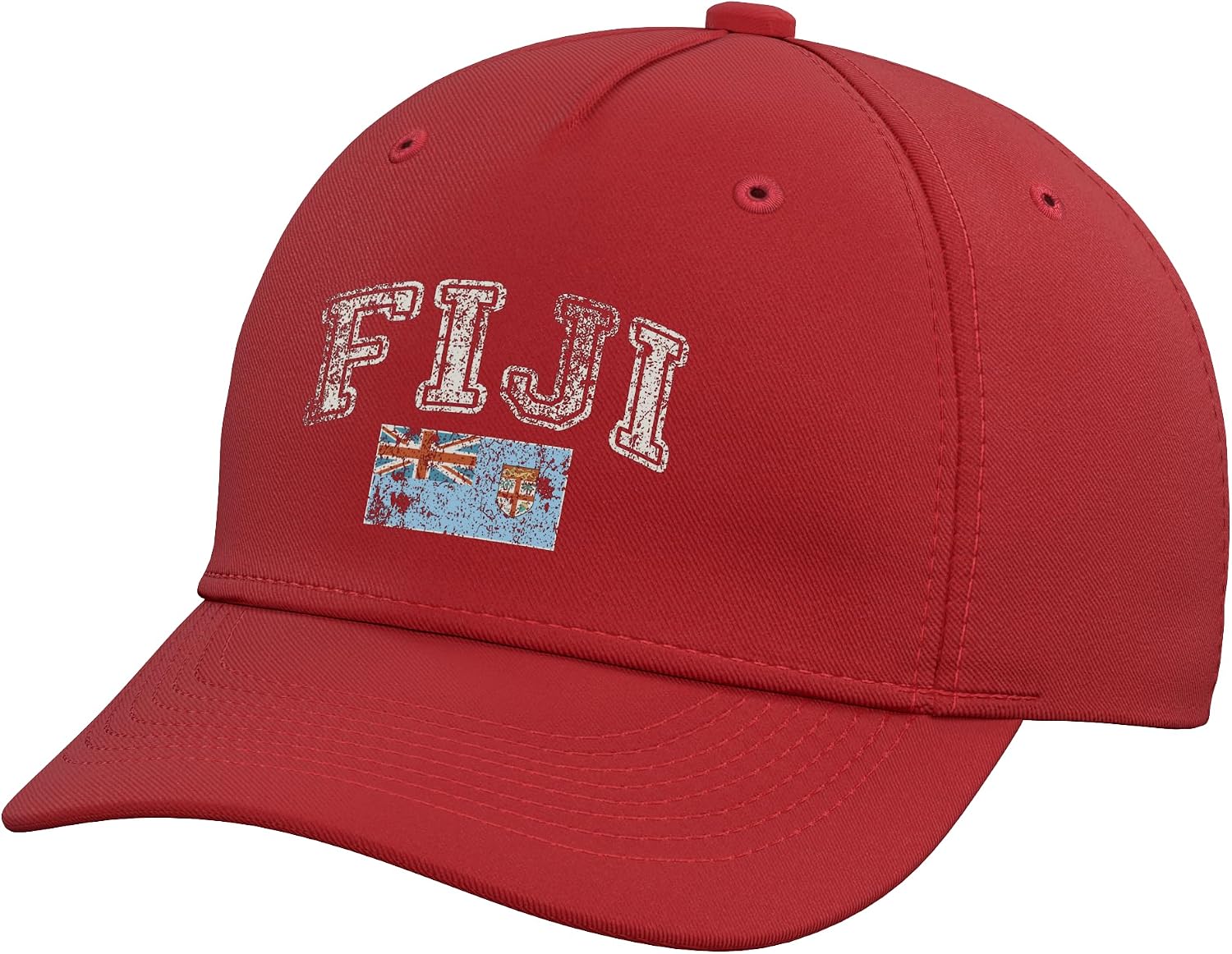 Vintage Retro Faded Fiji Flag Adjustable Baseball Hat