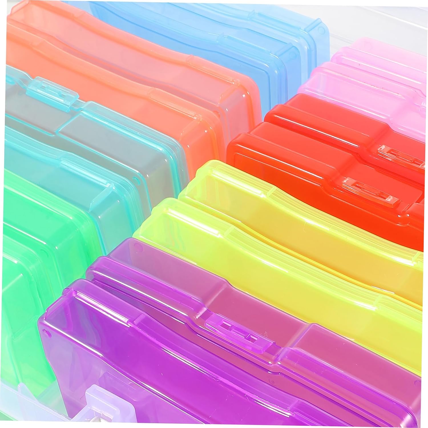 1set Photo Storage Organizer Box Inner Case Portable Photo Keeper Capacity Container for Pictures Crafts and Items and Easy to Clean