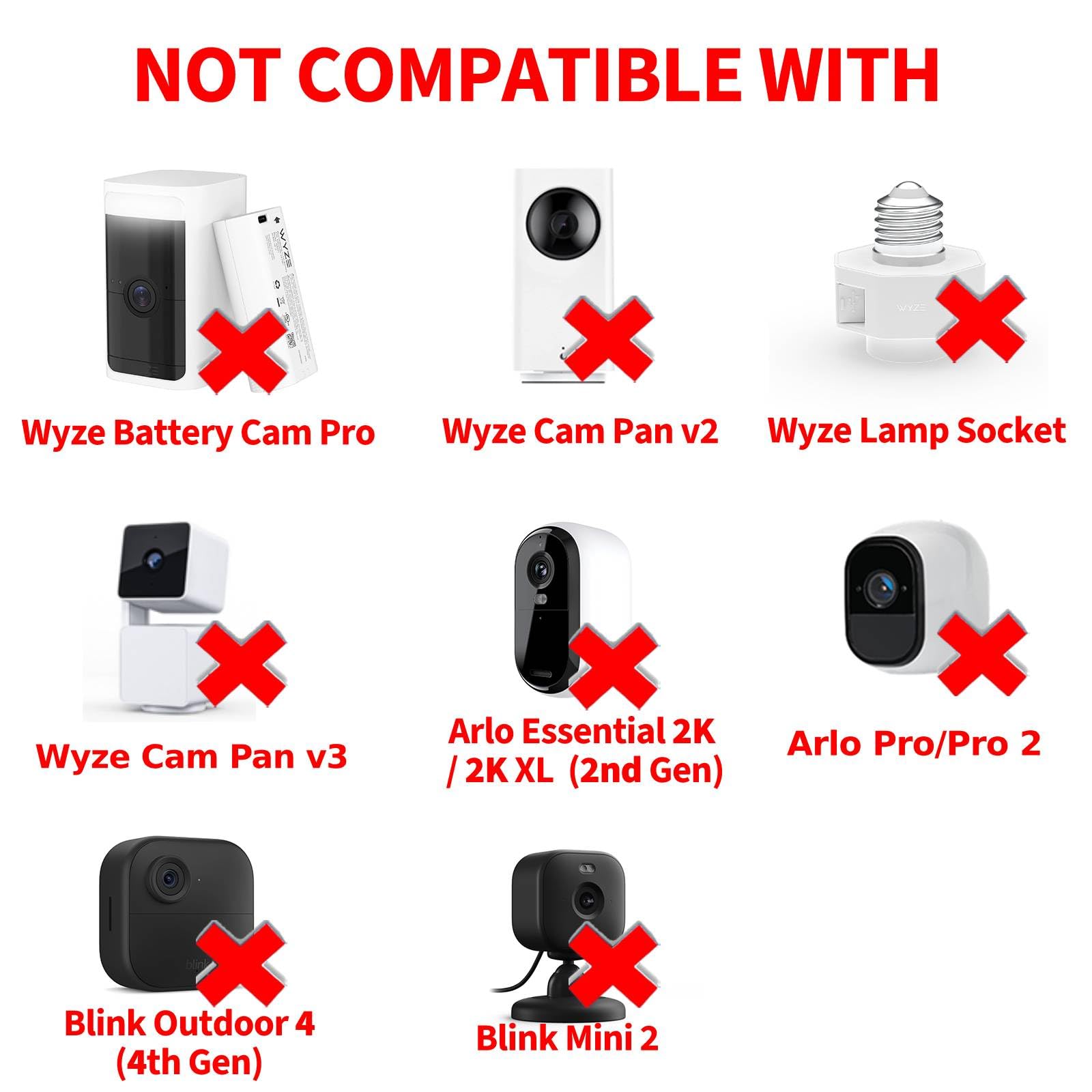 DIANMU Confezione da 2 cavi di prolunga di alimentazione piatti da 26 m per Wyze Cam v4/v3/OG/v3 Pro, Blink Mini/Outdoor 3rd, Simplisafe, Arlo Essential, cavo di alimentazione di ricarica per