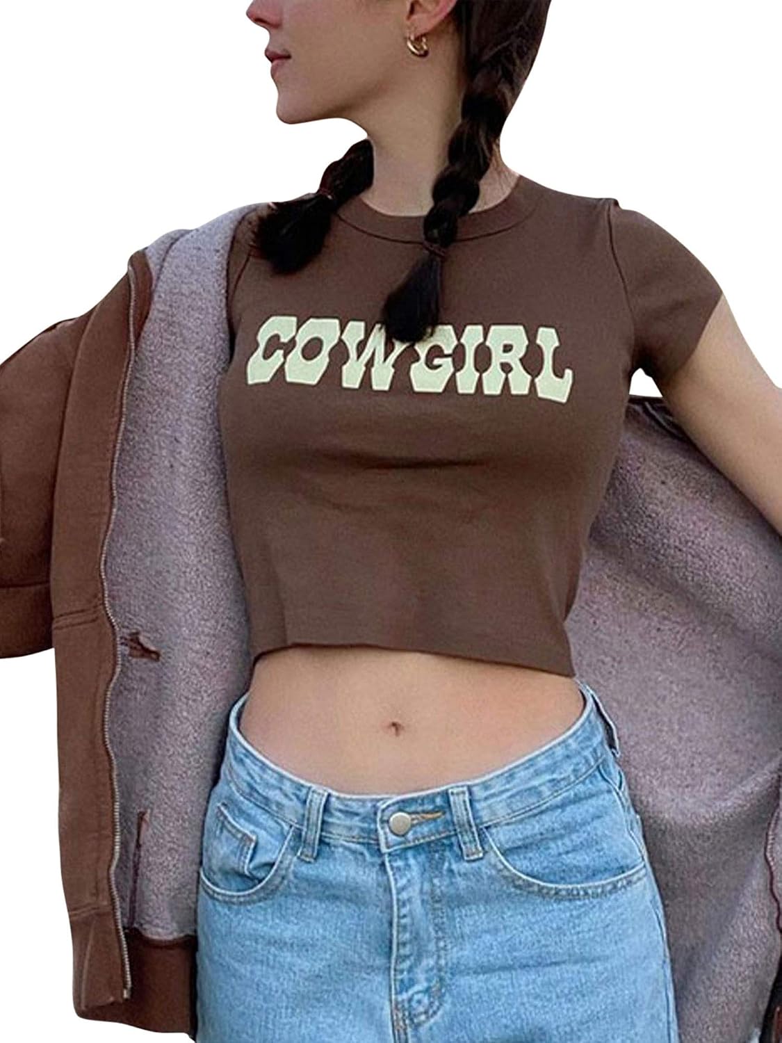 Women Graphic Cute Print T-Shirt Y6K Clothes E-Girl Harajuku Kawaii Kuromi Summer Crop Top Streetwear