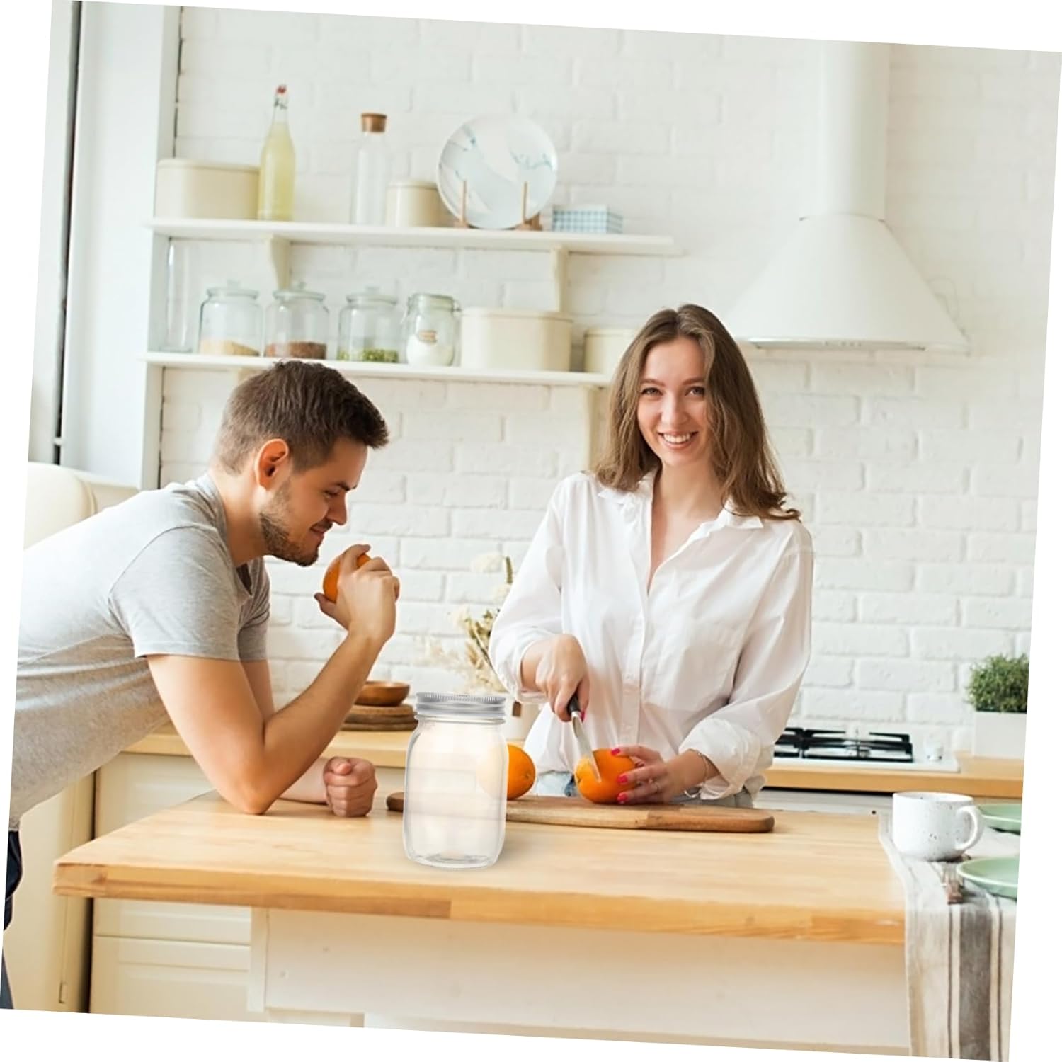 6pcs Glass Honey Jars Mason Jars Lids Airtight Sealing Glass Storage for Jam Candy Yogurt