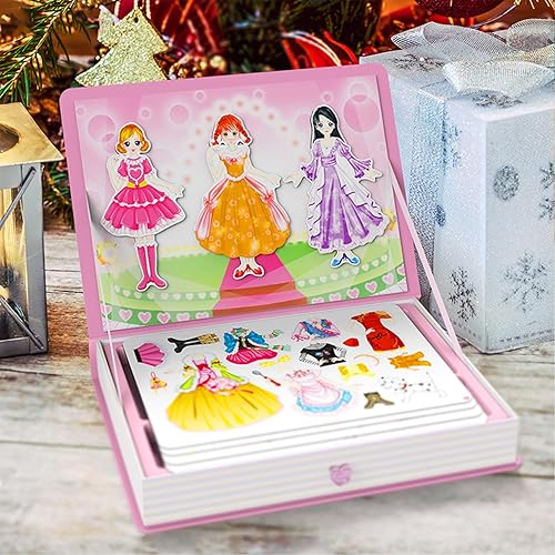 Miniatura 3 de Daniel Axel Muñeca de papel magnética para disfrazarse, juego de simulación de casa de muñecas, juguetes de viaje con imán para actividades en