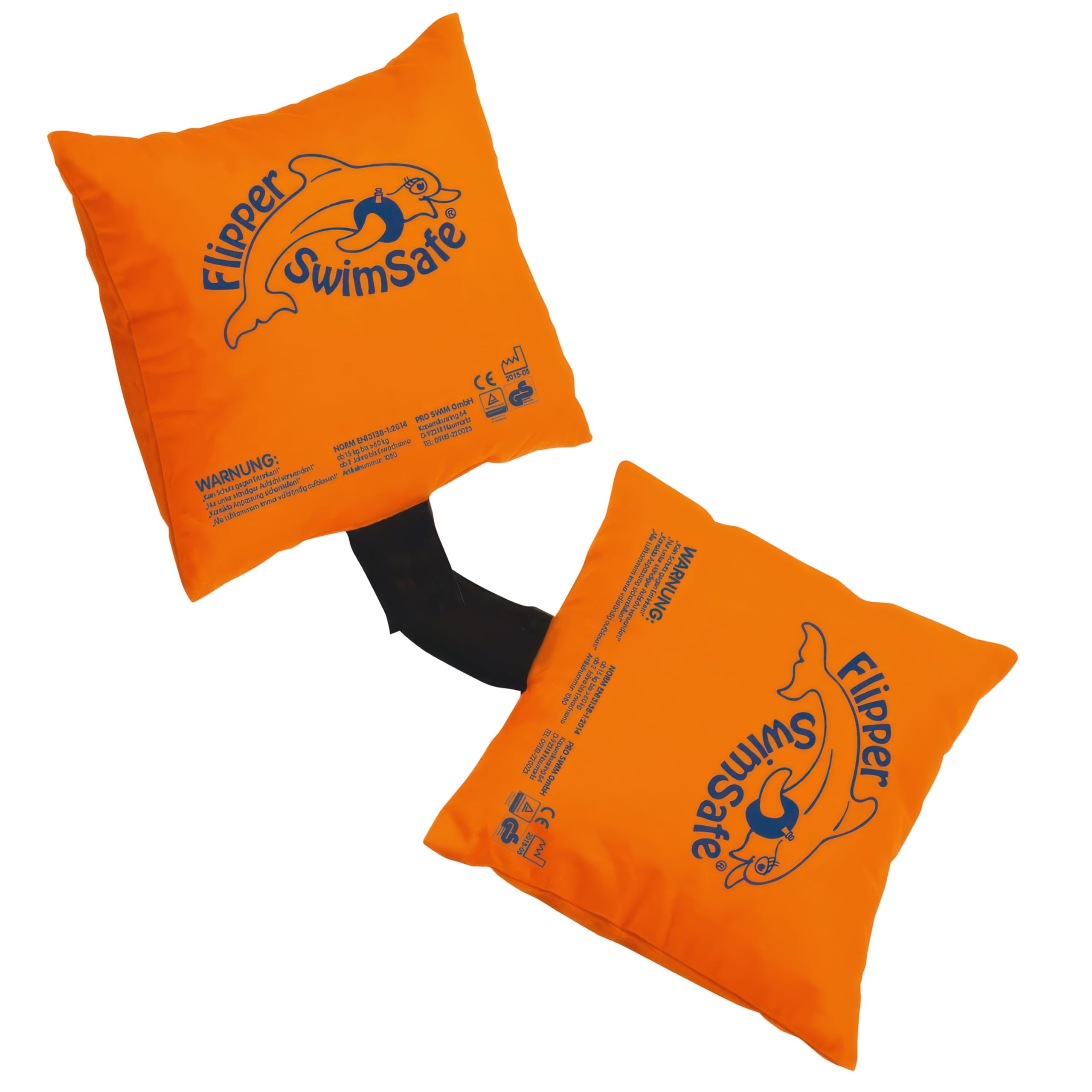 Flipper SwimSafe 1080 - Schwimmkissen für Kleinkinder aus Baumwolle, sichere Schwimmhilfe mit verstellbarem Gummiband zum Schwimmen lernen