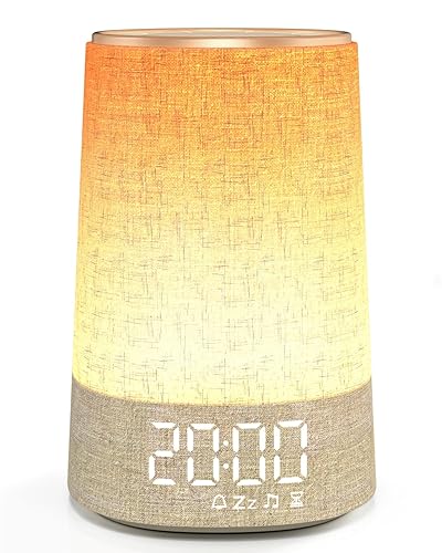 Réveil Lumineux Simulateur d'Aube, Lampe de Reveil avec 7 Sonneries,