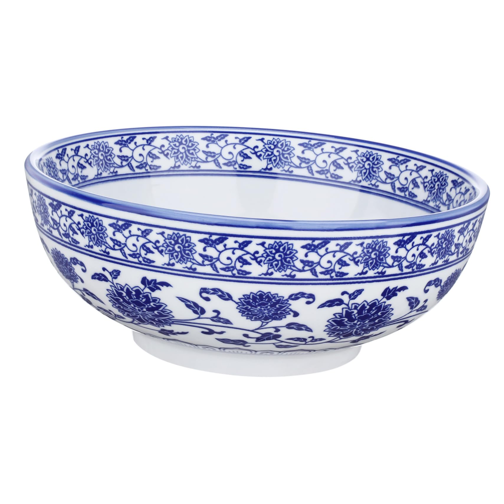 Ciieeo 1Pc Delicate Chinese Style Ceramic Bowl for Cereal Noodles and Soups Premium Tableware for Home Restaurant and Parties Elegant Blue and White Design