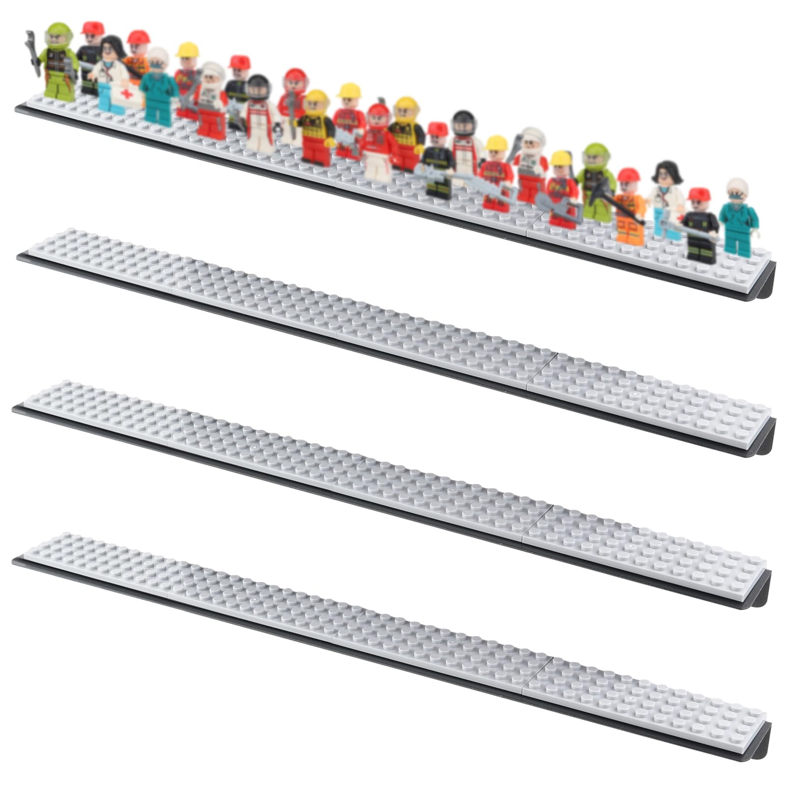 Tapeera Acryl Tischdisplay Für Minifiguren - Stapelbare Vitrine Regal Organizer (weisser Sockel) 4825711769