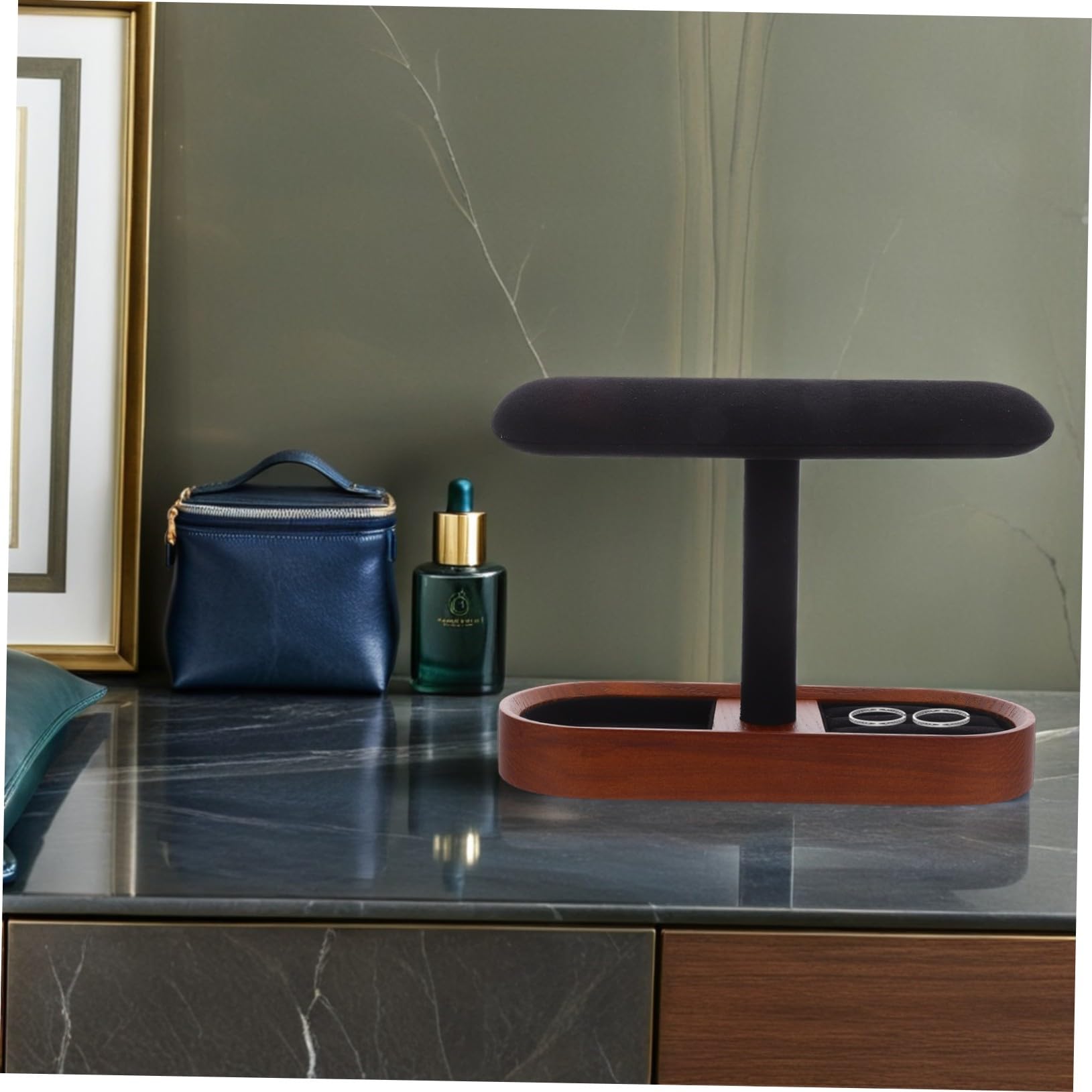 Expositor De Joyas De Madera Maciza Soporte Para Relojes Anillos Organizador De Bandeja Para Guardar Joyas Expositor De Madera Bandeja Para Gemelos Soporte Para