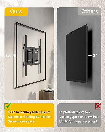 Miniatura 3 de monTEK Soporte de pared para TV ultradelgado de alta resistencia para televisores de 50 a 100 pulgadas de hasta 185 libras, soporte de pared