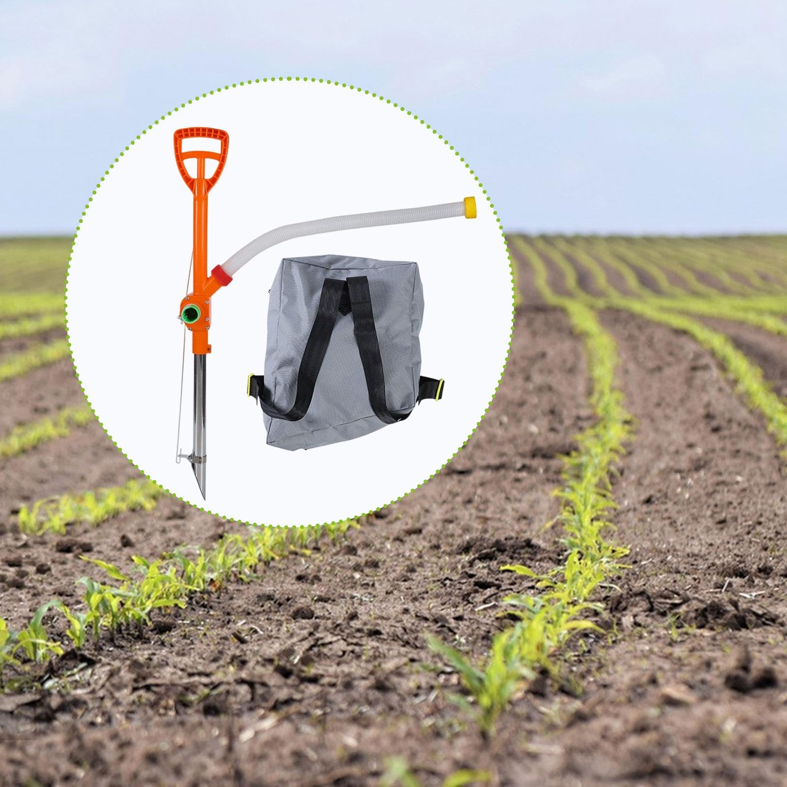 MYCENSE Manual Fertilizer Spreader Handheld Broadcast Spreader Adjustable Backpack Professional Gardening Tool for Farm