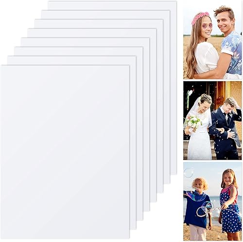 Hotop 8 letreros de aluminio para sublimación, tablero de fotos en blanco, panel de fotos de sublimación, arte de pared, placa de aluminio para