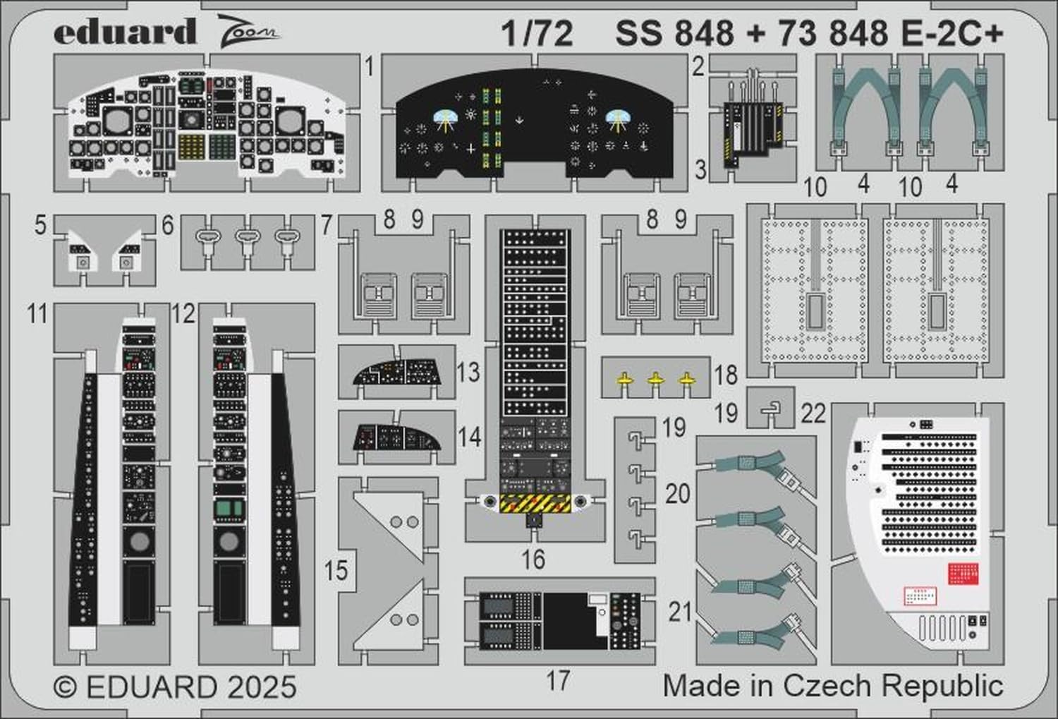 Eduard Akcesoria 73848 - 1:72 E-2C+ HELLER - nowe