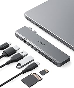 Anker USB-C Hub for MacBook, Anker 547 USB-C Hub (7-in-2), Compatible with Thunderbolt 4 Port, 4K HDMI, 2 USB-A Data Port …