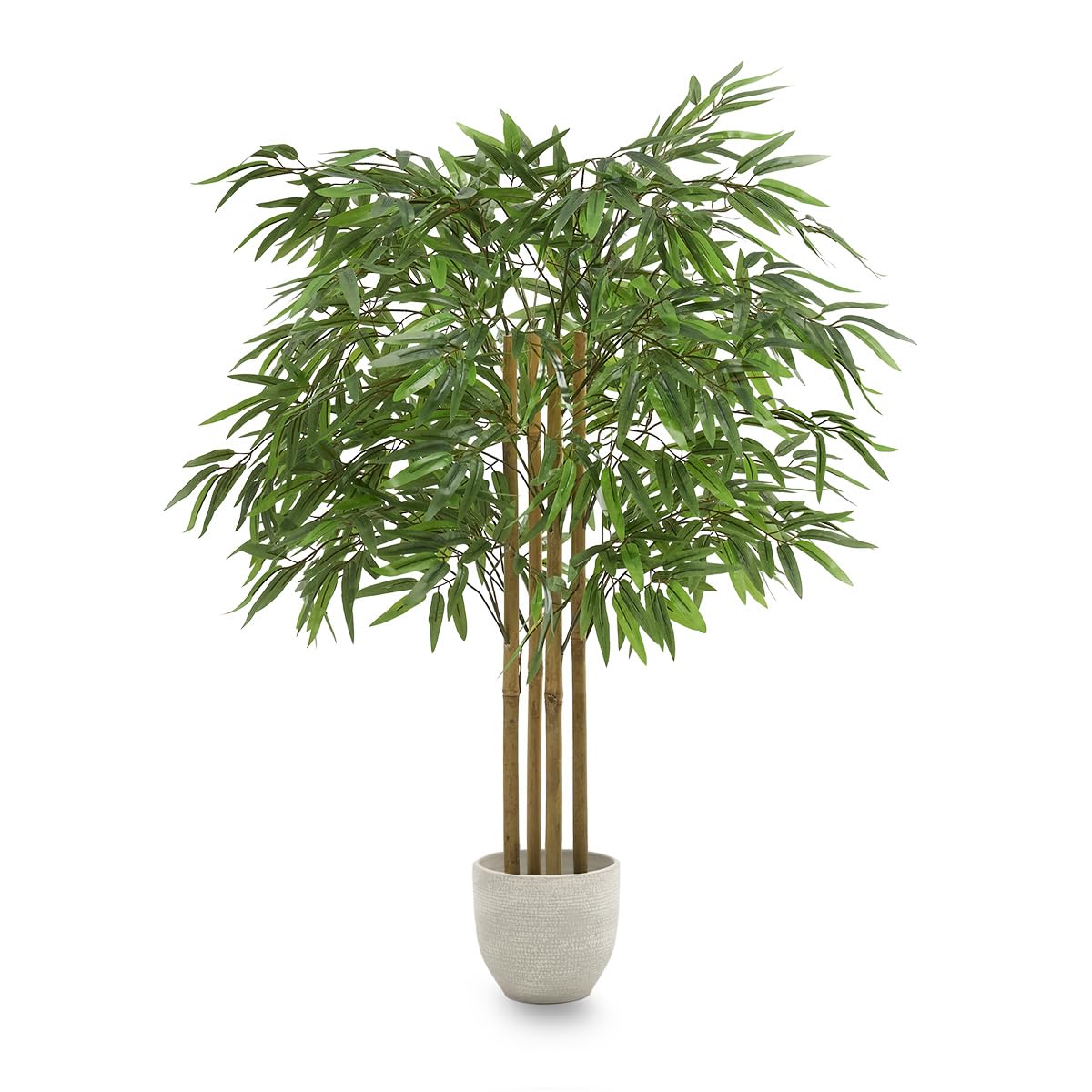 Maia Shop Plantas Artificiales Decorativas - Bambú Artificial 105 cm con Tronco Natural, Arbol Artificial, Planta Artificial Realista, Decoración Hogar Certificado ClimatePartner