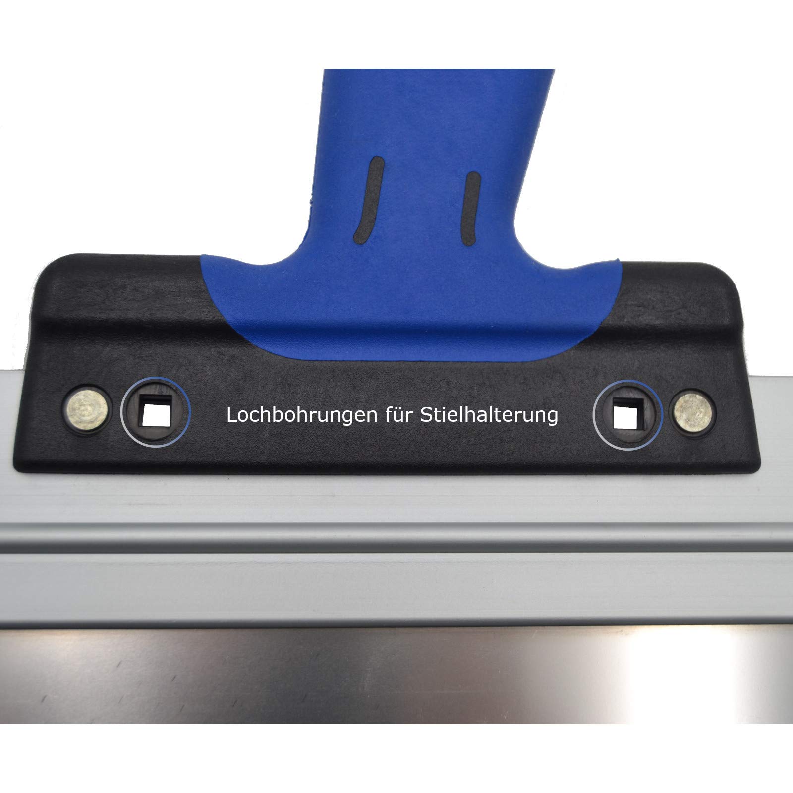 DEWEPRO 3er Set Breitspachtel 350 x 95 mm aus Edelstahl – Flächenspachtel mit 0,4 mm Blattstärke – ergonomischer 2K Softgriff – Glättspachtel für Trockenbau, Innenausbau und Renovierung