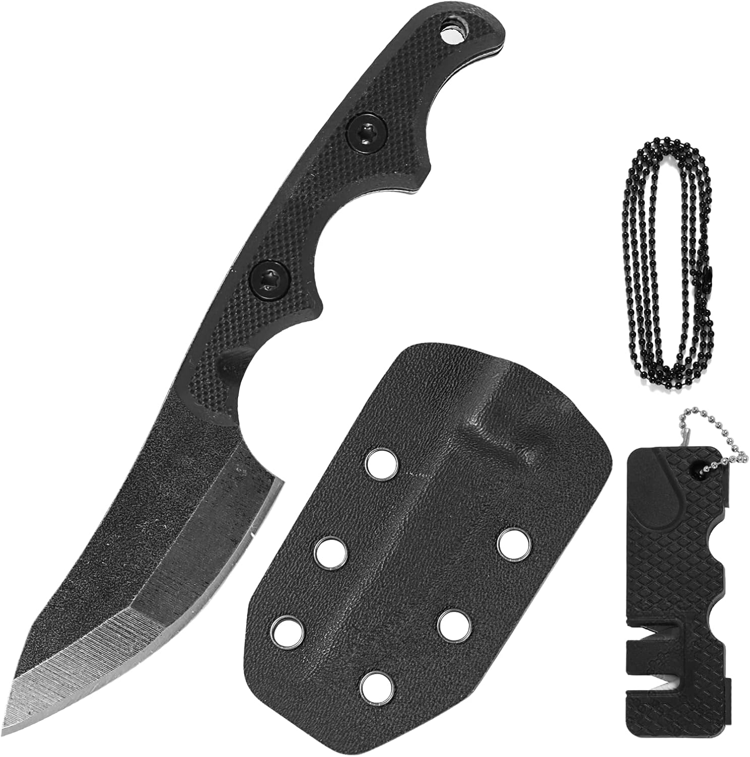 KOFERY Mini Neck Knife Fastened Blade with Sheath and Necklace – Small and Light-weight EDC Device for Pocket Carry, Supreme for Males and Ladies for Tenting, Mountaineering, Fishing, and Out of doors – DAR05