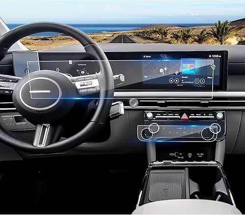 Miniatura 28 de Protector de pantalla Tucson 2022 2023 2024 para Hyundai Tucson (XRT/N Line/Limited/SEL Convenience/SEL) Pantalla táctil de 10.25 pulgadas, vidrio