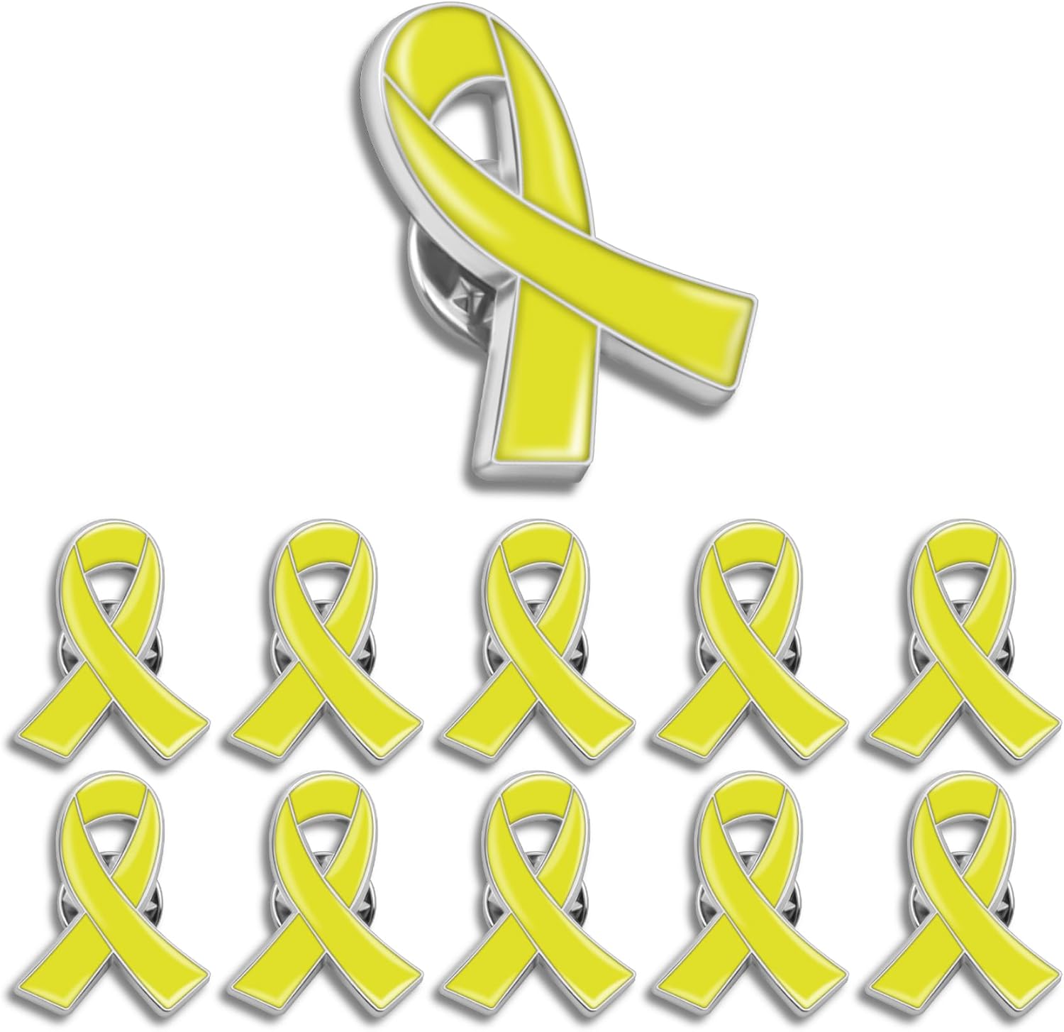 25/50/100/200Pack Multicolor Cause Awareness Ribbon Lapel Pin -Support Your Fundraiser Gifts
