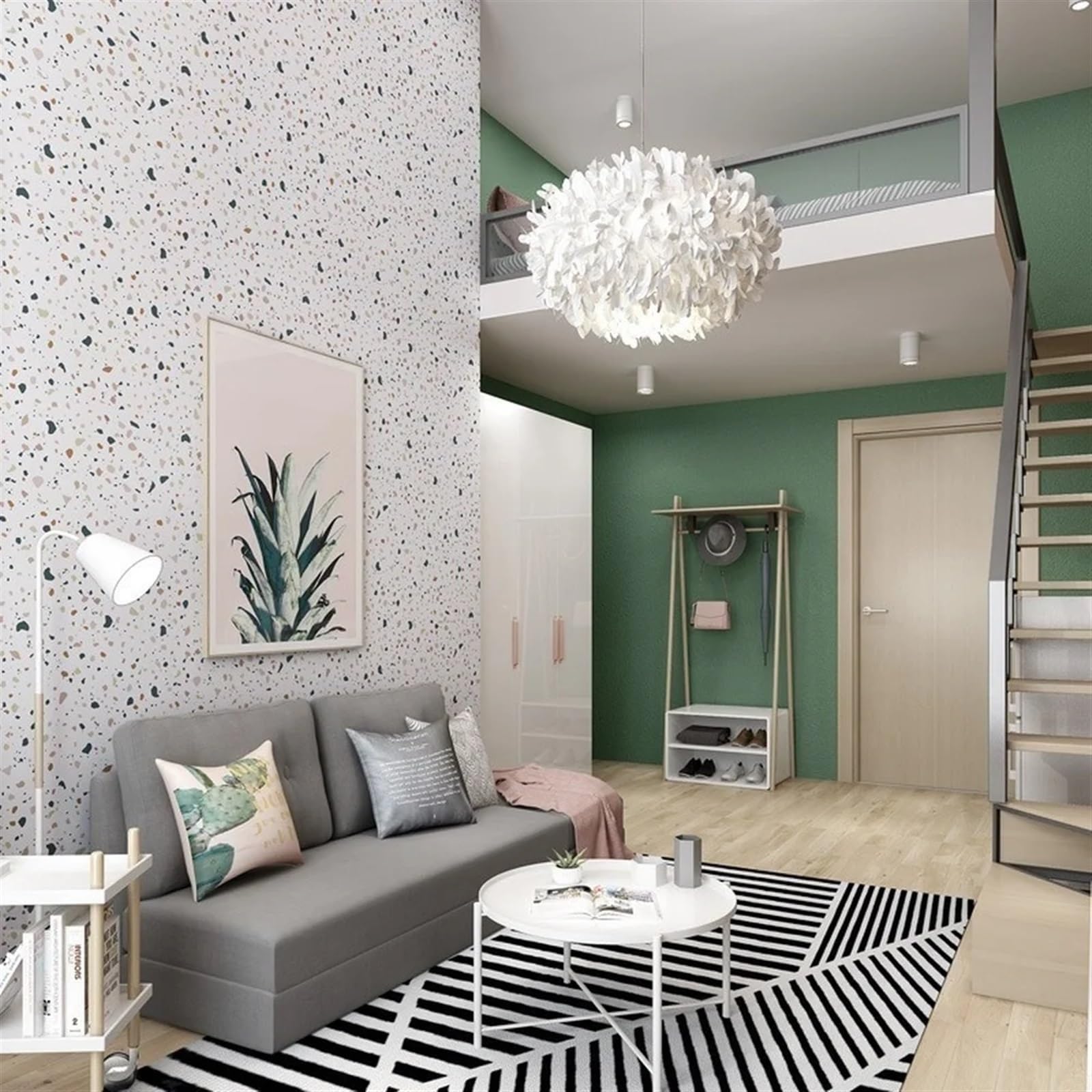 carta da parati Carta da parati autoadesiva impermeabile in PVC terrazzo for parete della camera da letto, arredamento del soggiorno, carta da contatto for rinnovamento di mobili in vinile Per la deco