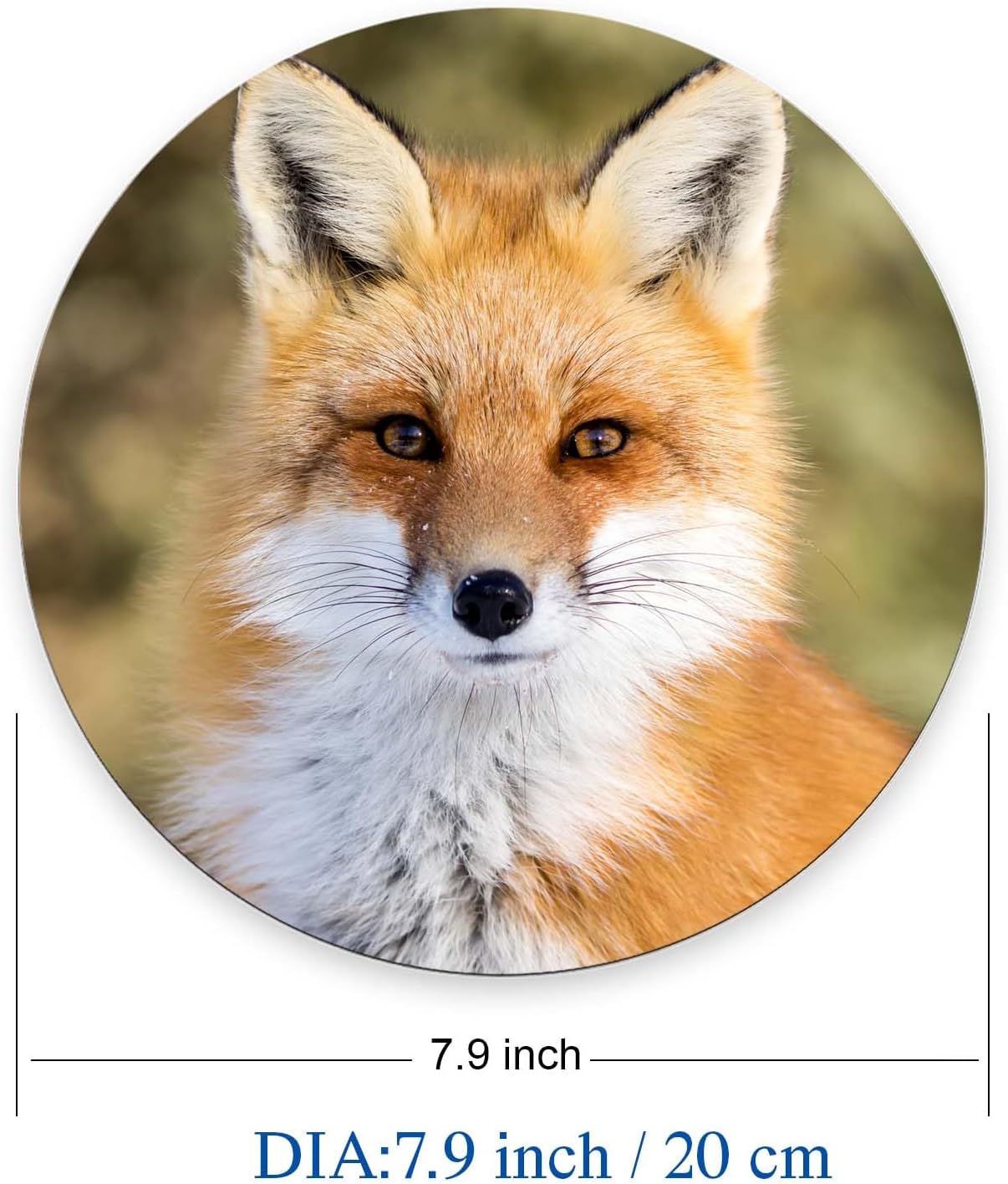 Mouse Pad, Fox Mouse Pad, Washable Round Cloth Mousepad for Gaming Office Laptop, Non-Slip Rubber Cute Computer Mouse Pads for Wireless Mouse, Cute Mouse Pads for Desk 7.9×7.9×0.12 inches image 3