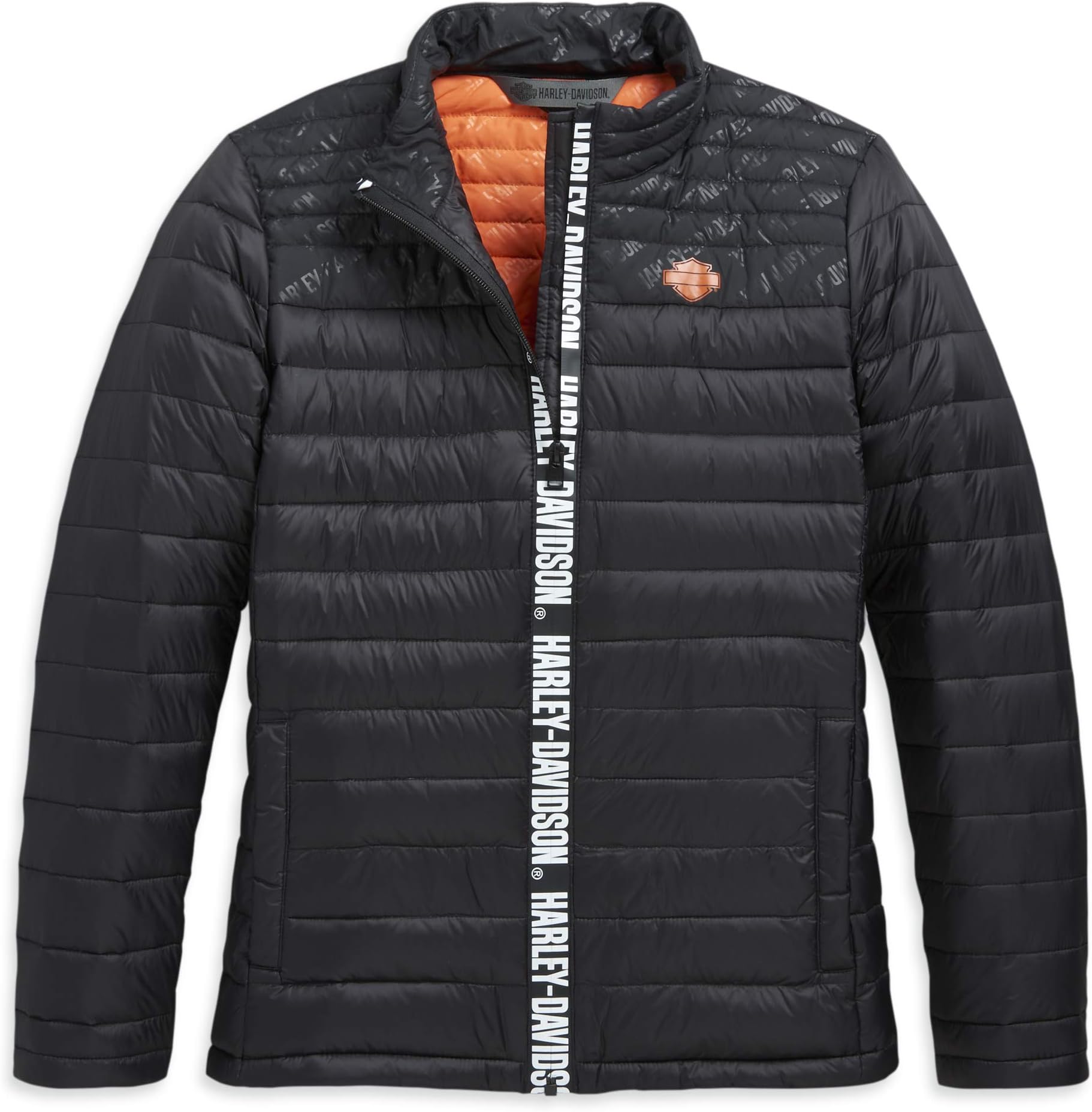 Harley-Davidson Women's Mixed Slim Fit Media Down Jacket (Black, X-Small)