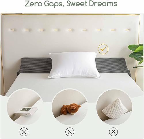 Miniatura 3 de HIGOGOGO Almohada de cuña tamaño King para espacio en la cabecera, colchón multifuncional con relleno de cuña para cerrar el espacio (0-7 pulgadas)