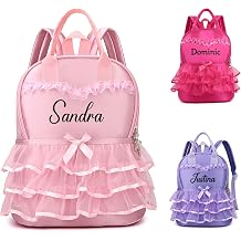 Ulico Custom Dance Backpack Name Embroidered, Personalized Ballet Bag with Adjustable Straps, Ballet Gift for Dancers, Ballet Bag for BallerinaPink