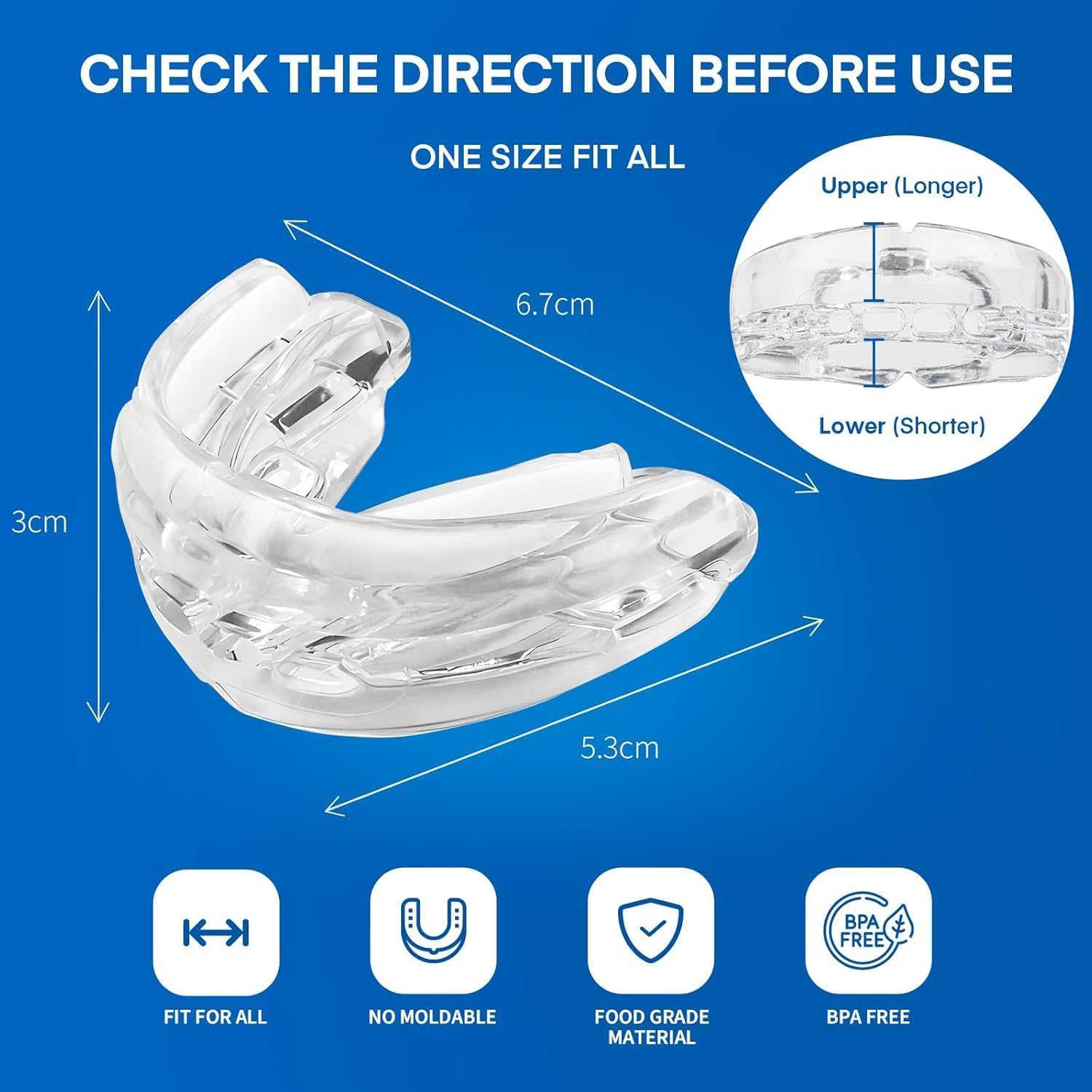 Anti Snoring Devices Mouth Guard: Snore Guard Anti-snoring Device - Snoring Solution- No Moldable and Easy to Fit — view 3