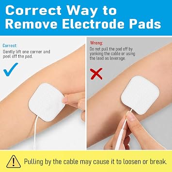 GHTENS TENS Machine Pads 50x50mm, 20 Reusable Pads for 2 mm Pin Lead Wires, Skin-Friendly & CE Certified, Compatible with Most TENS/EMS Units, Long-Lasting Electrode Patches for Pain Relief