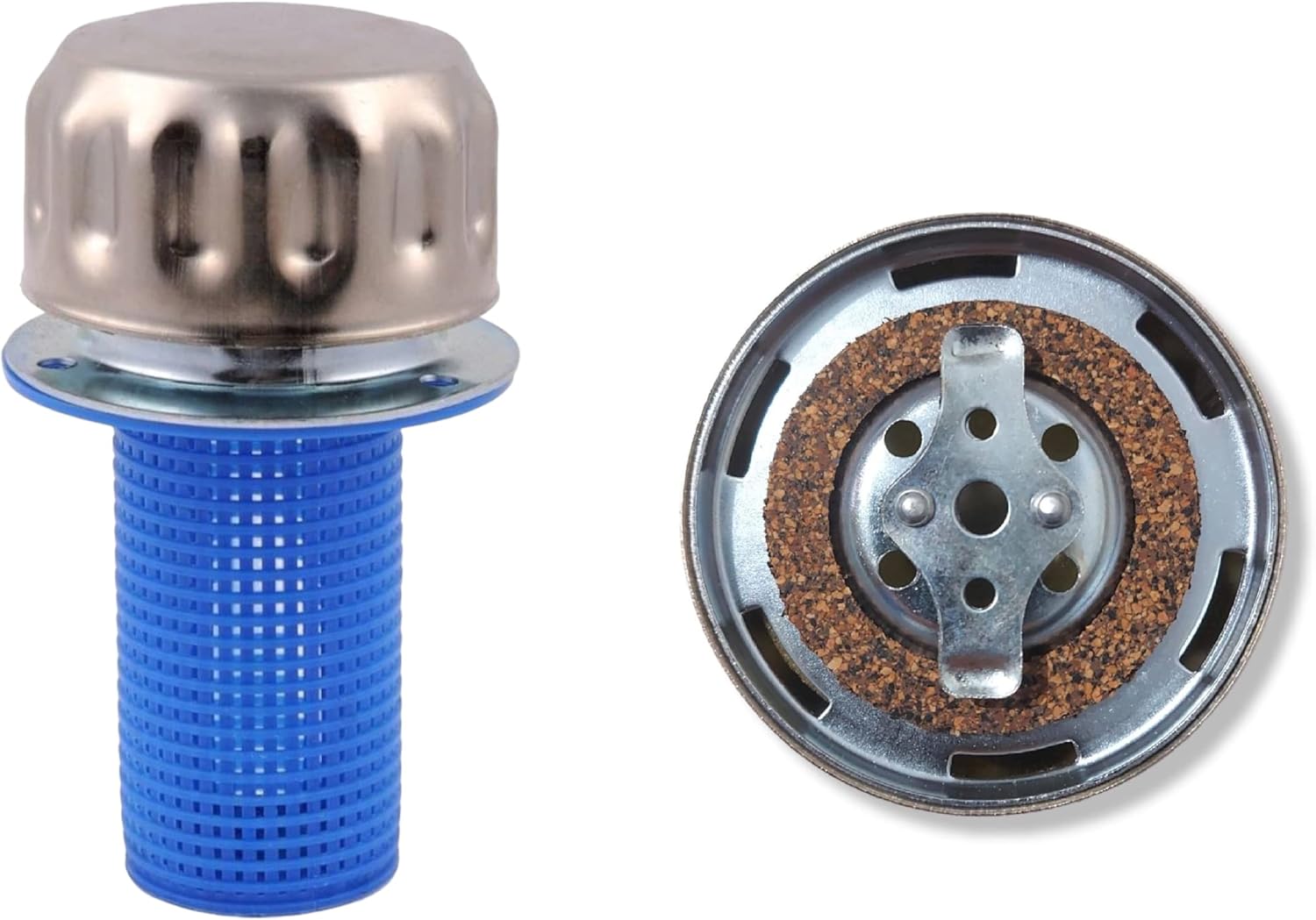 Hydraulic Oil and Fuel Filler Strainer Breather Metal Cap Reservoir Tank Chrome