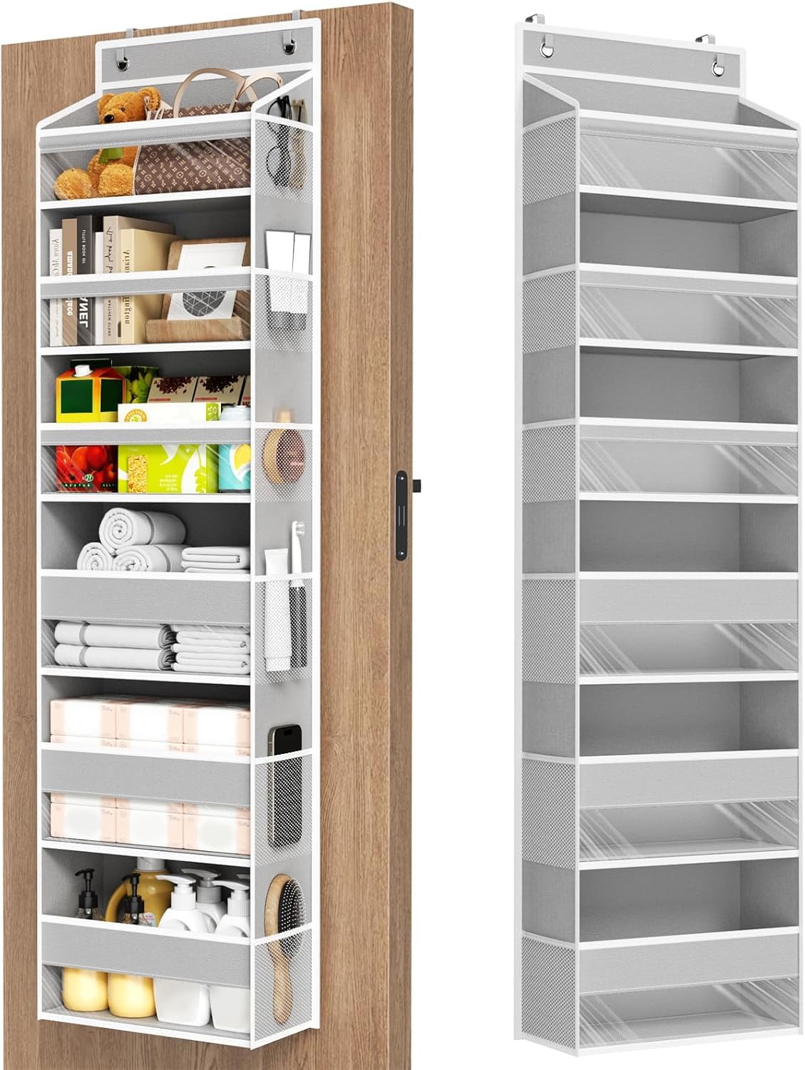 Closet Organization 6Shelf Door Organizer Hanging with Large Pockets