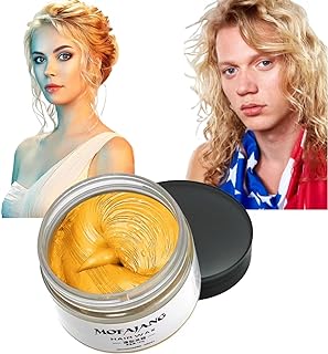 Gold Temporary Hair Wax Color Spray - Hair Dye Blonde Spray for Halloween Cosplay, Party (4.23 oz)