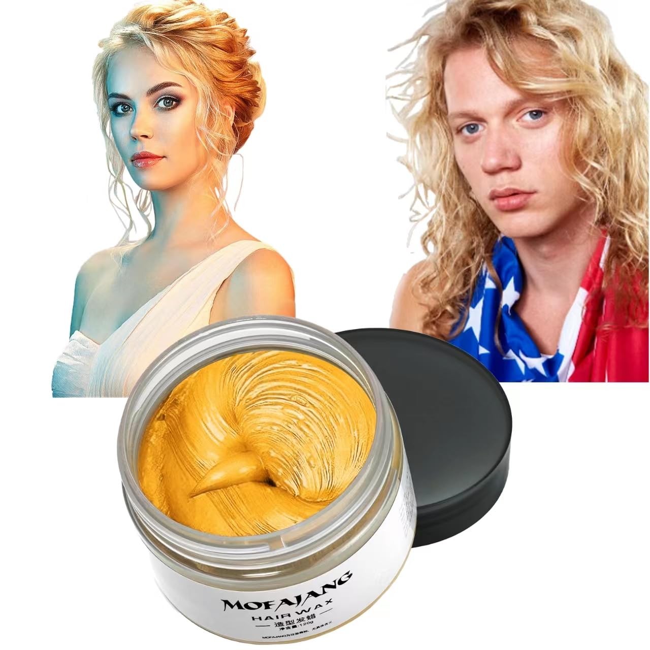 Asocrew Gold Temporary Hair Wax Color,Gold Hair Wax Spray