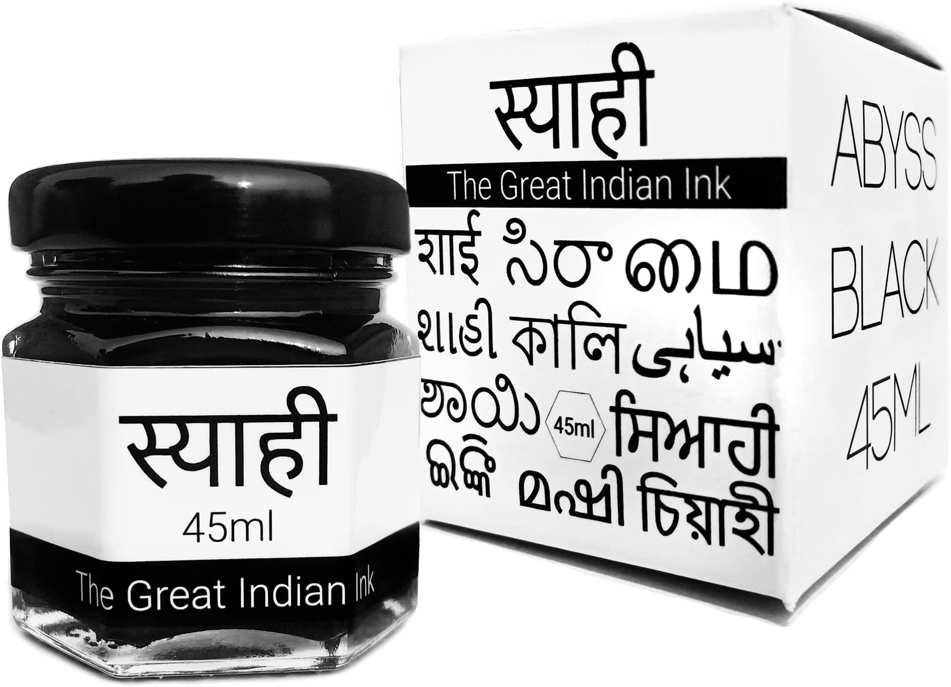 - Syahi - The Great Indian Ink (Abyss Black) Fountain Pen, Calligraphy, Drawing, Doodle