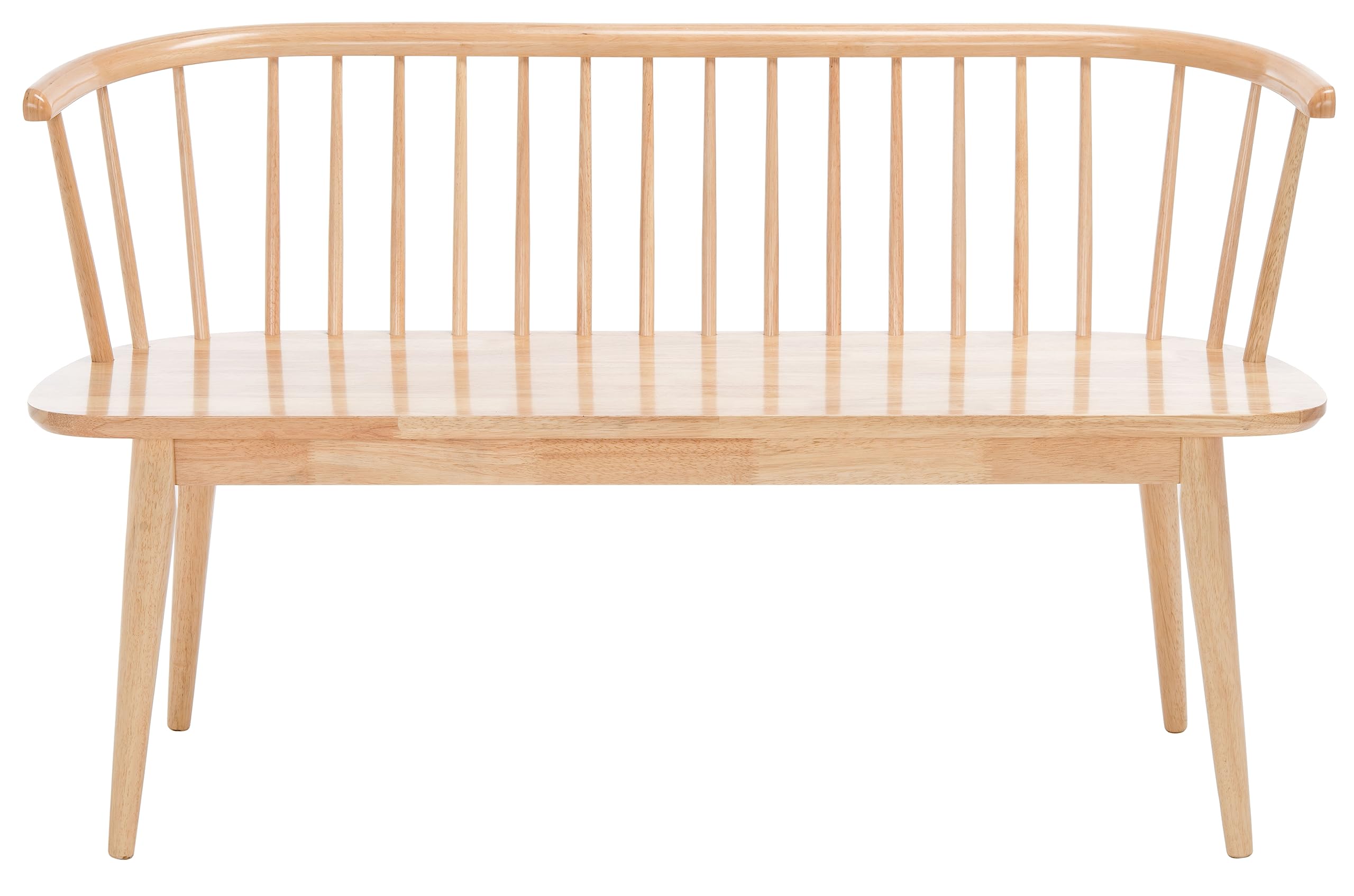 SAFAVIEH Home Collection Blanchard Farmhouse Natural Solid Wood Spindle Bench
