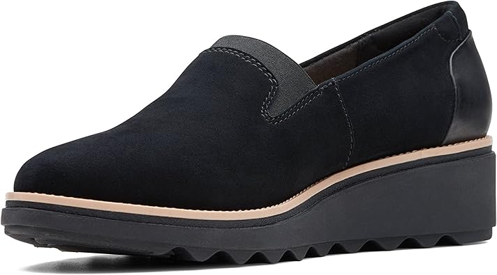 新品未使用クラークスローファーシャロンドーリー Amazon | CLA Sharon Dolly Navy Suede D 025 | Clarks