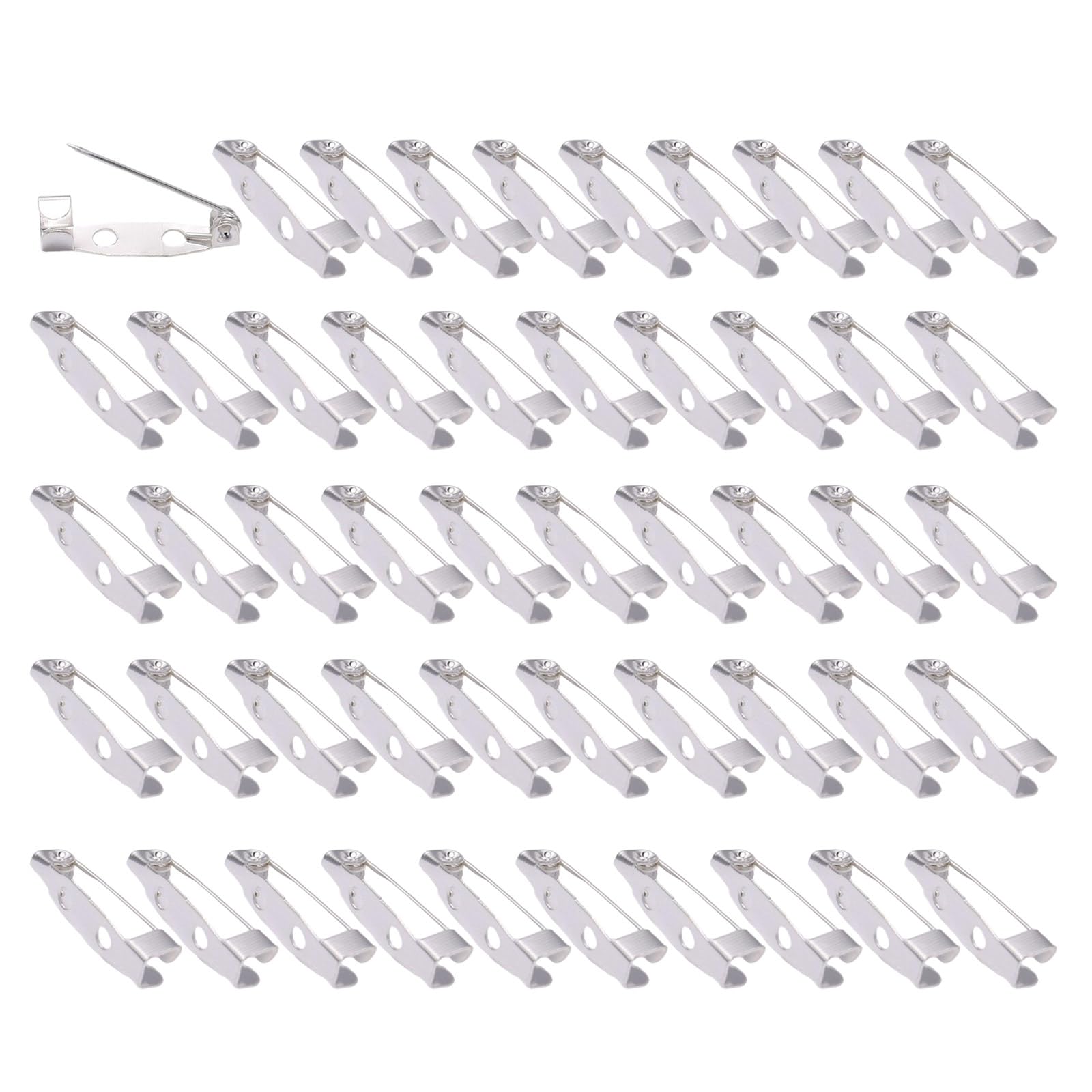 NEWFT Of 50 Brooch Pins with Optional Size Pins Secure Back Clasp for Brooches and Jewelry Project