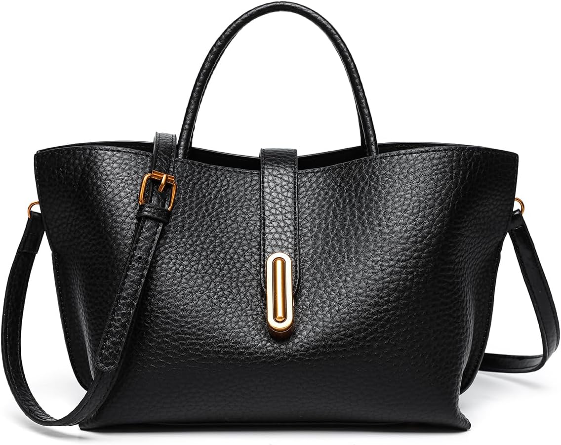 Chic PU Crossbody tote bags for women - Lock Clasp shoulder handbag for Work and Daily Use, Versatile Handbags for Women