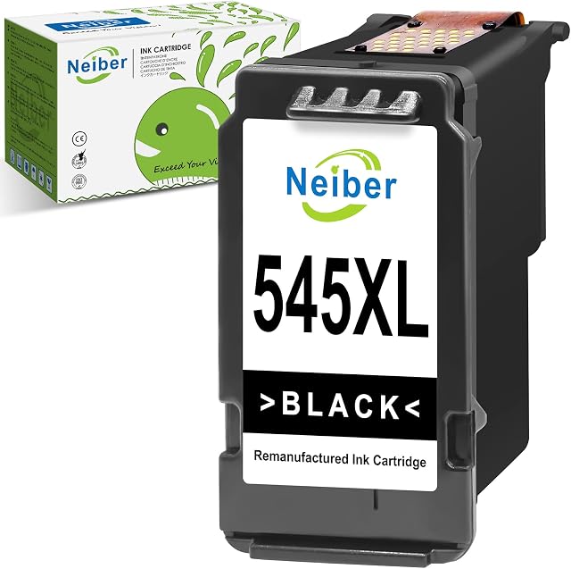 545 XL Black Ink Cartridge, Neiber PG-545XL 545XL PG-545 Replacement for Canon 545 Ink Cartridges, for Pixma TS3150 TS3350 TS3355 TS3151 TS205, TR4550 TR4551 iP2850 MX495, MG2950 MG3050 MG2500 MG2550s