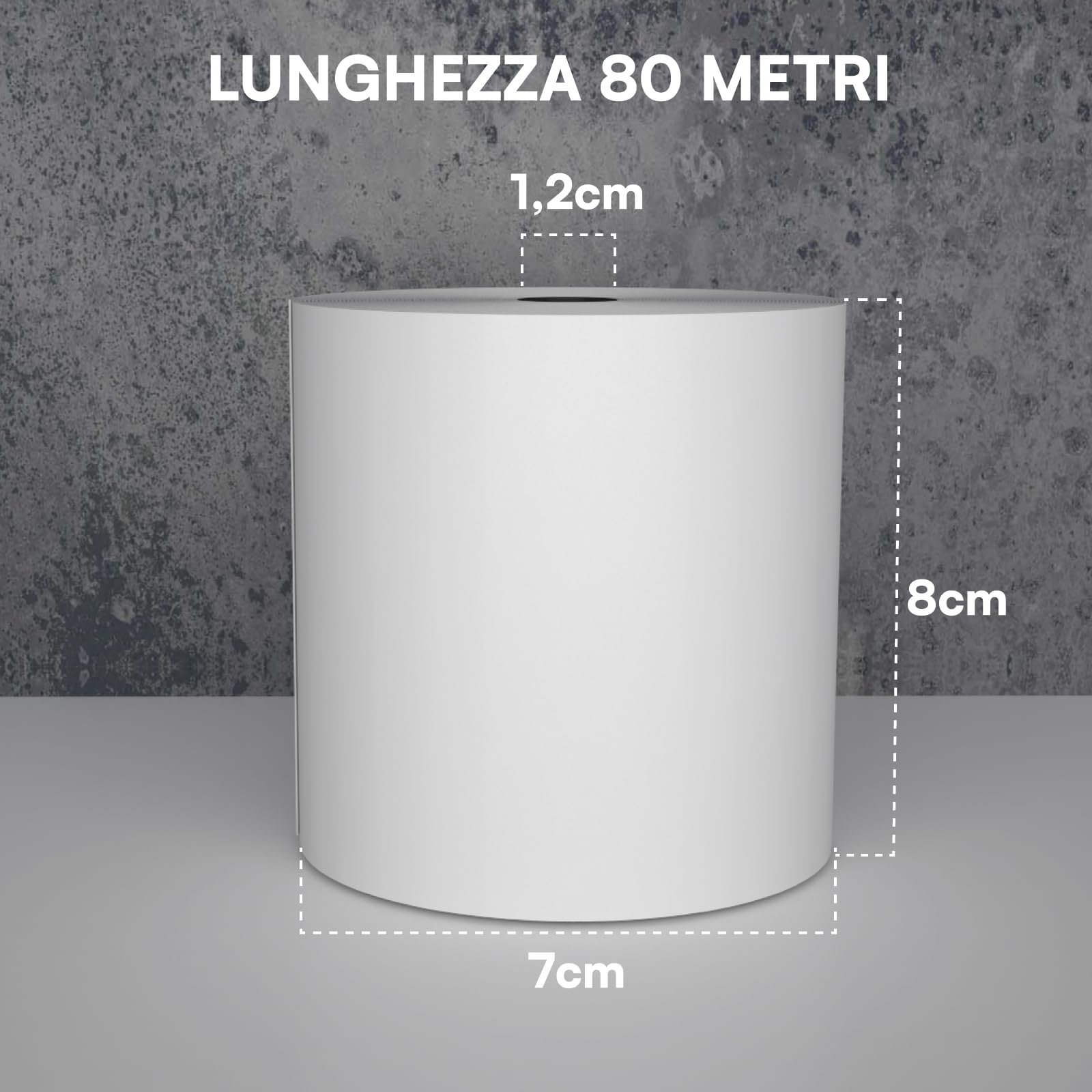 Rotoli Termici 80x80 Alta Qualità per Registratori di Cassa, Carta Termica Omologata, Confezione da 50 Rotoli - Compatibili con Nexi, Axerve e Ingenico