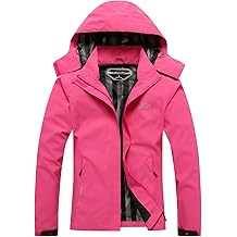 Women's Waterproof Raincoat Lightweight Rain Jacket Detachable Hood Travel Outdoor