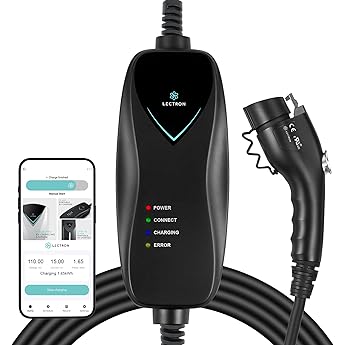 Lectron EV Charger, 16 ft Extension Cord & J1772 Cable - Portable Electric Car C