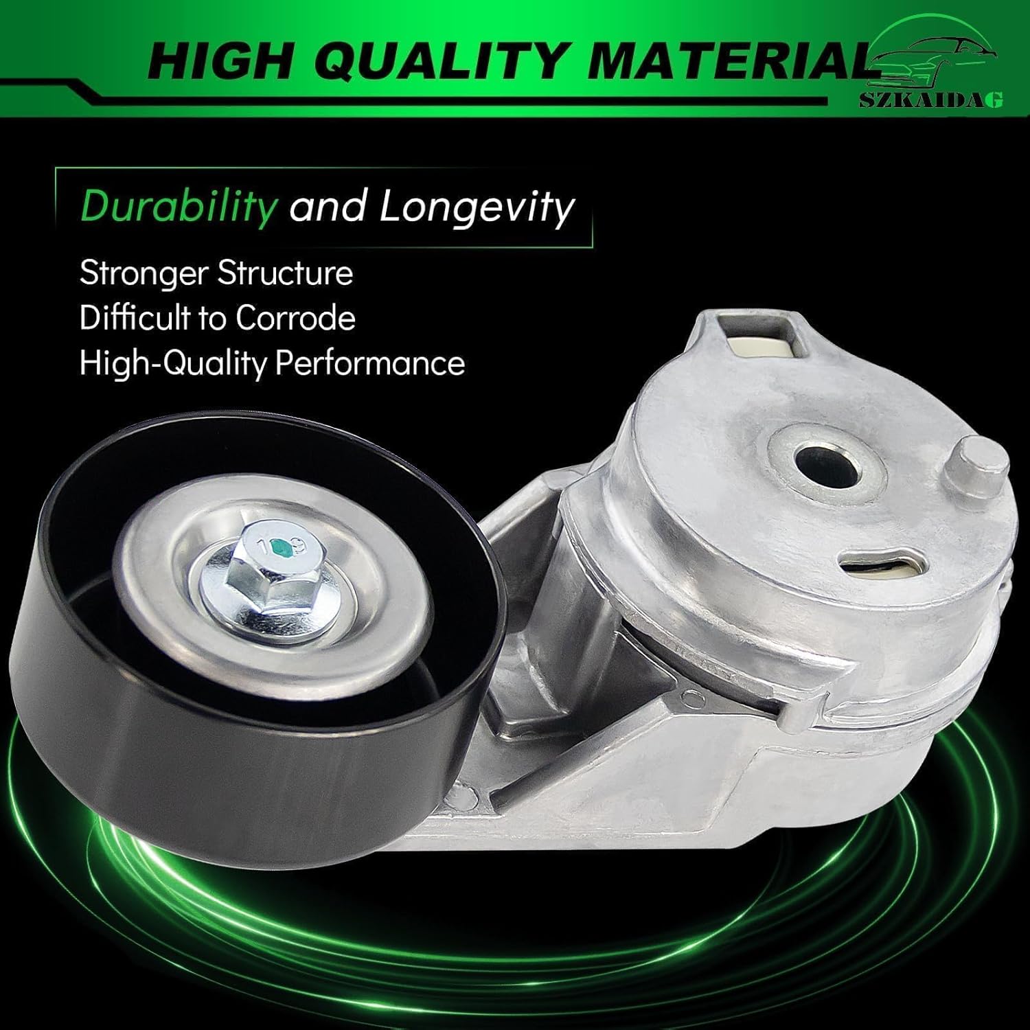 38178 Drive Belt Tensioner Assembly with Pulley for:-GMC Envoy 2002-2009 4.2L, Canyon for:-Chevy Colorado 2004-2012, Trailblazer for:-Buick for:-Hummer for:-Isuzu, 2.8L 2.9L 3.5L 3.7L 4.2L