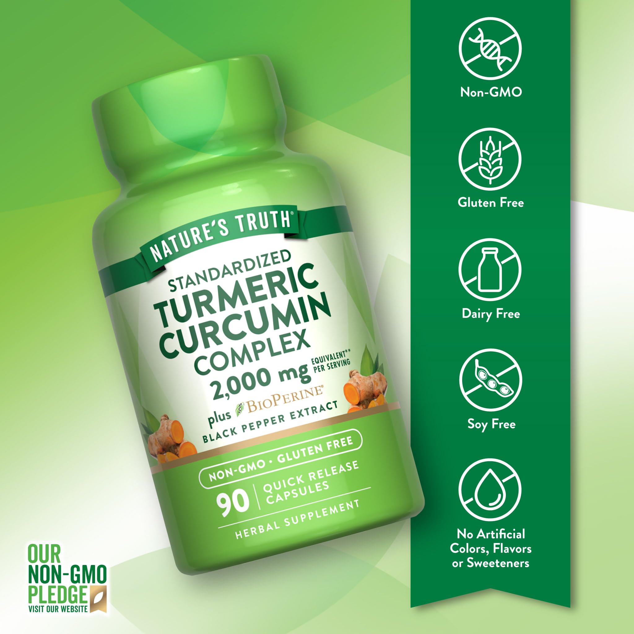 Nature's Truth Turmeric Curcumin Capsules Supplement — Amazon image 3
