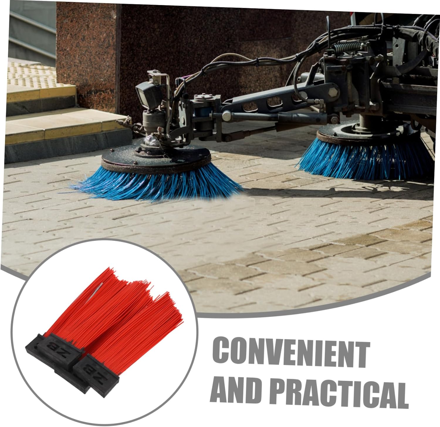 Alipis 4pcs Efficient Outdoor Cleaning Heavy Duty Push Broom Replacement Broom Head Assembly for