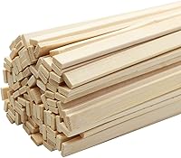 Fansunta 100pcs Extra Long 15.7x0.35 Inch Natural Bamboo Craft Sticks - Strong Wooden Strips for DIY Models, Props & Decor